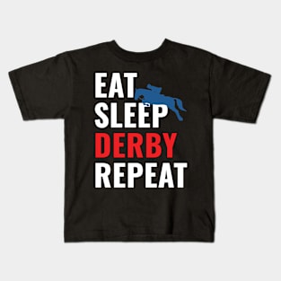 Eat Sleep Derby Repeat Kids T-Shirt